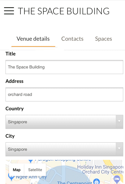 Add your space details