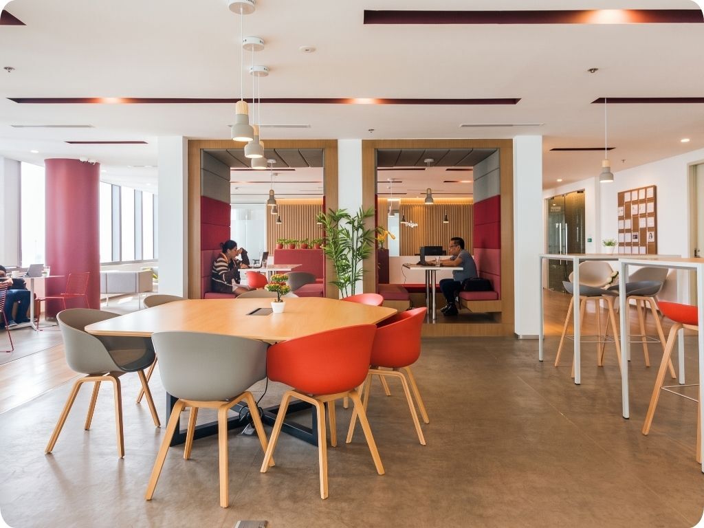 Meeting pods in an office in Makati