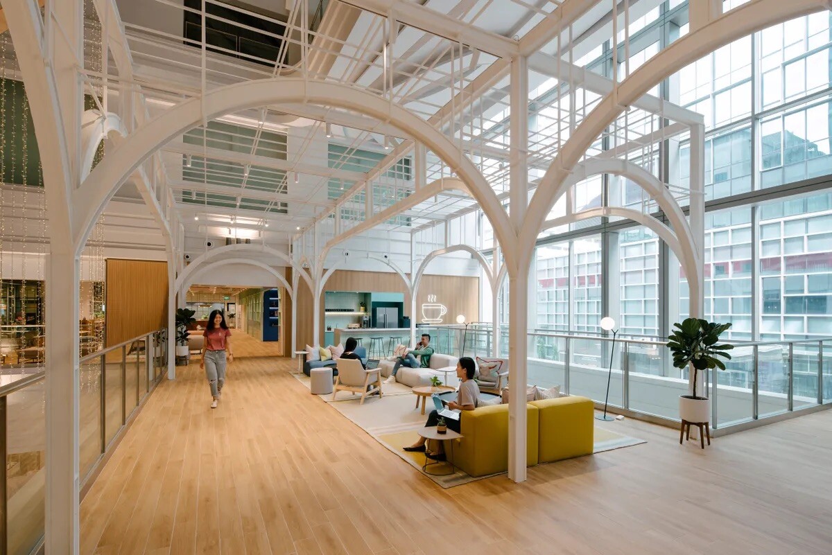 Person working at a FlySpaces venue